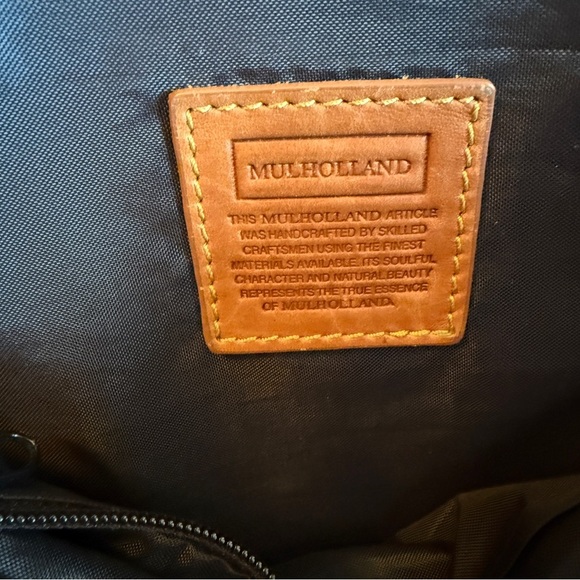 Mulholland Tan and Brown Laptop Bag with Canvas and Leather Design - Picture 5 of 7